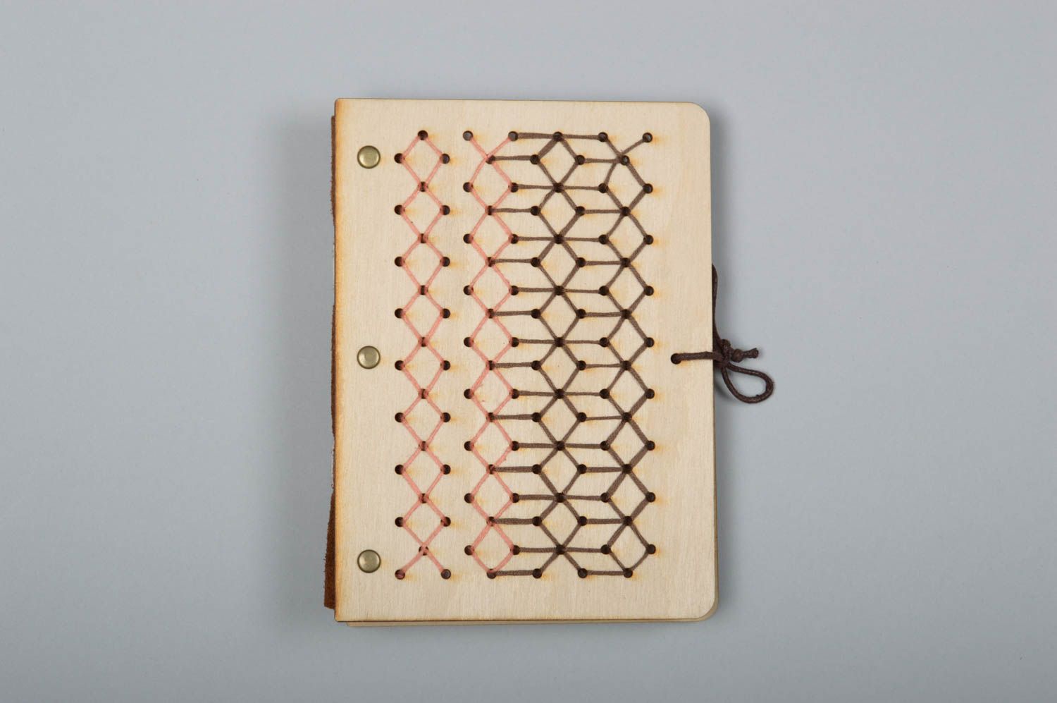 Designer notebook handmade wooden notepad stylish diary gift for women photo 1