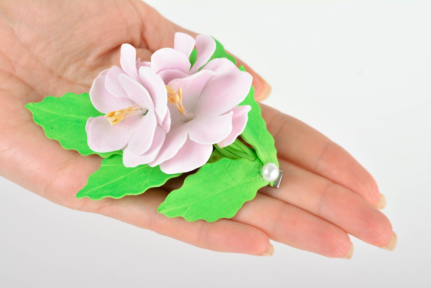 Broche hecho a mano com forma de flor accesorio de moda broche personalizado foto 2