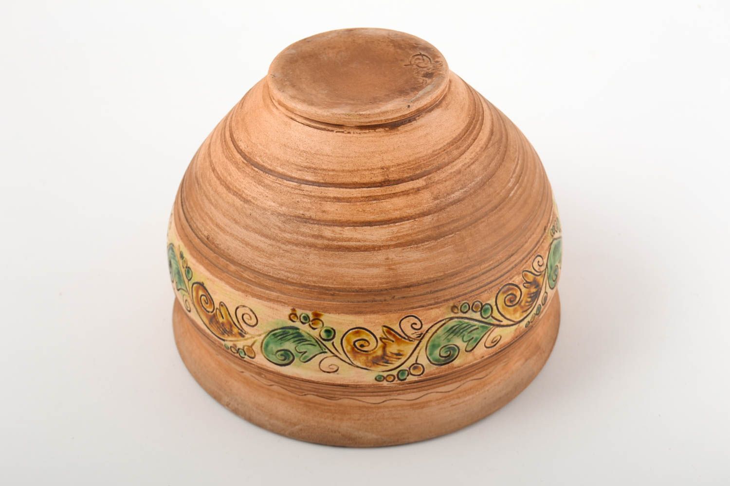 Cuenco de cerámica pintado hecho a mano vasija de barro elemento decorativo foto 4