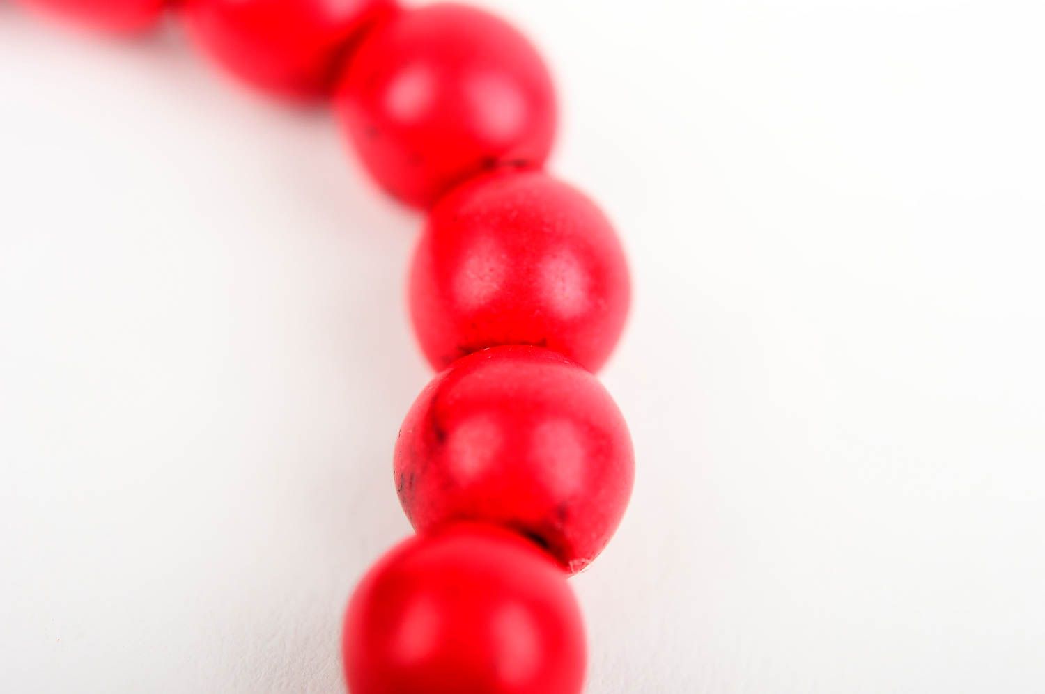 Bracelet pierres naturelles Bijou fait main rouge Accessoire pour femme original photo 5