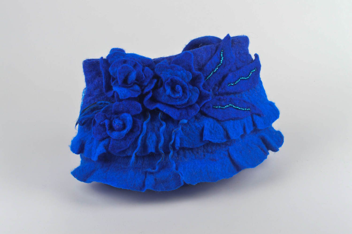 Bolso de tela hecho a mano accesorio de moda color azul regalo para mujer foto 1
