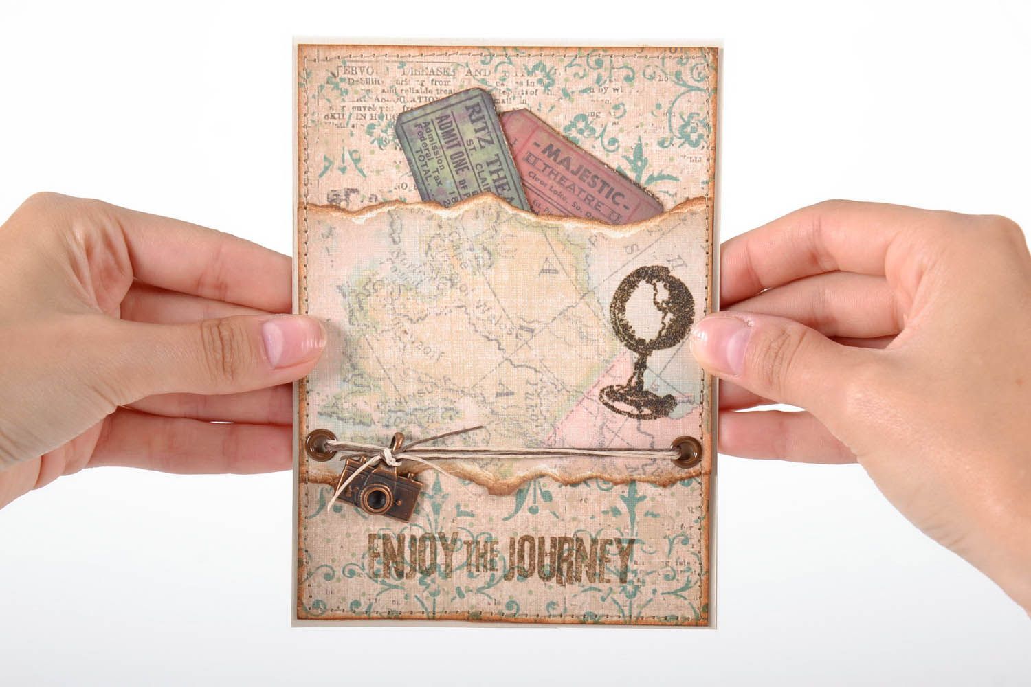 Hand made greetings card Enjoy the Journey photo 5