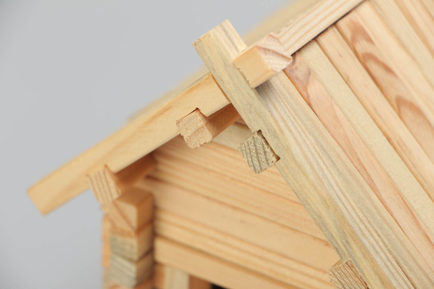 Handmade Baukasten aus Holz Haus aus 102 Einzelteilen originell Spiel für Kind foto 4