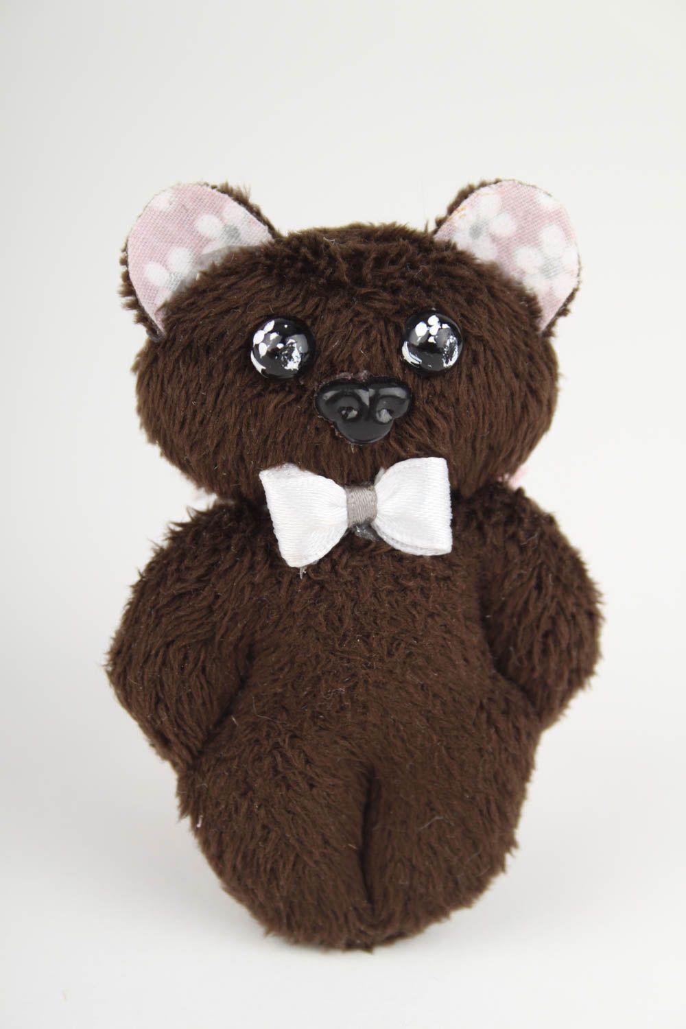 Peluche ours brun Jouet fait main en tissus Cadeau pour enfant original photo 3
