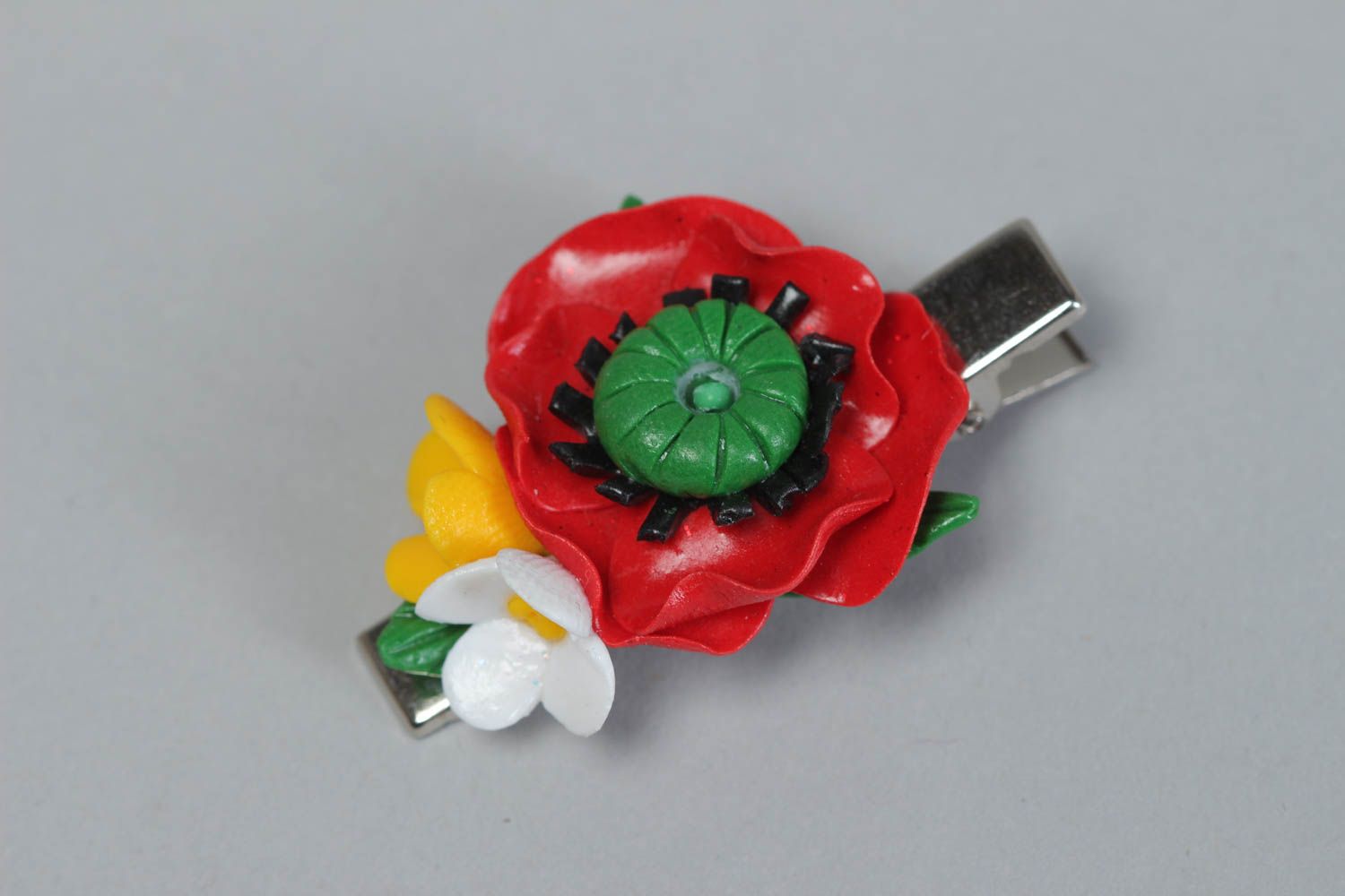 Handmade small hair clip unusual designer accessories for hair cute presents photo 2