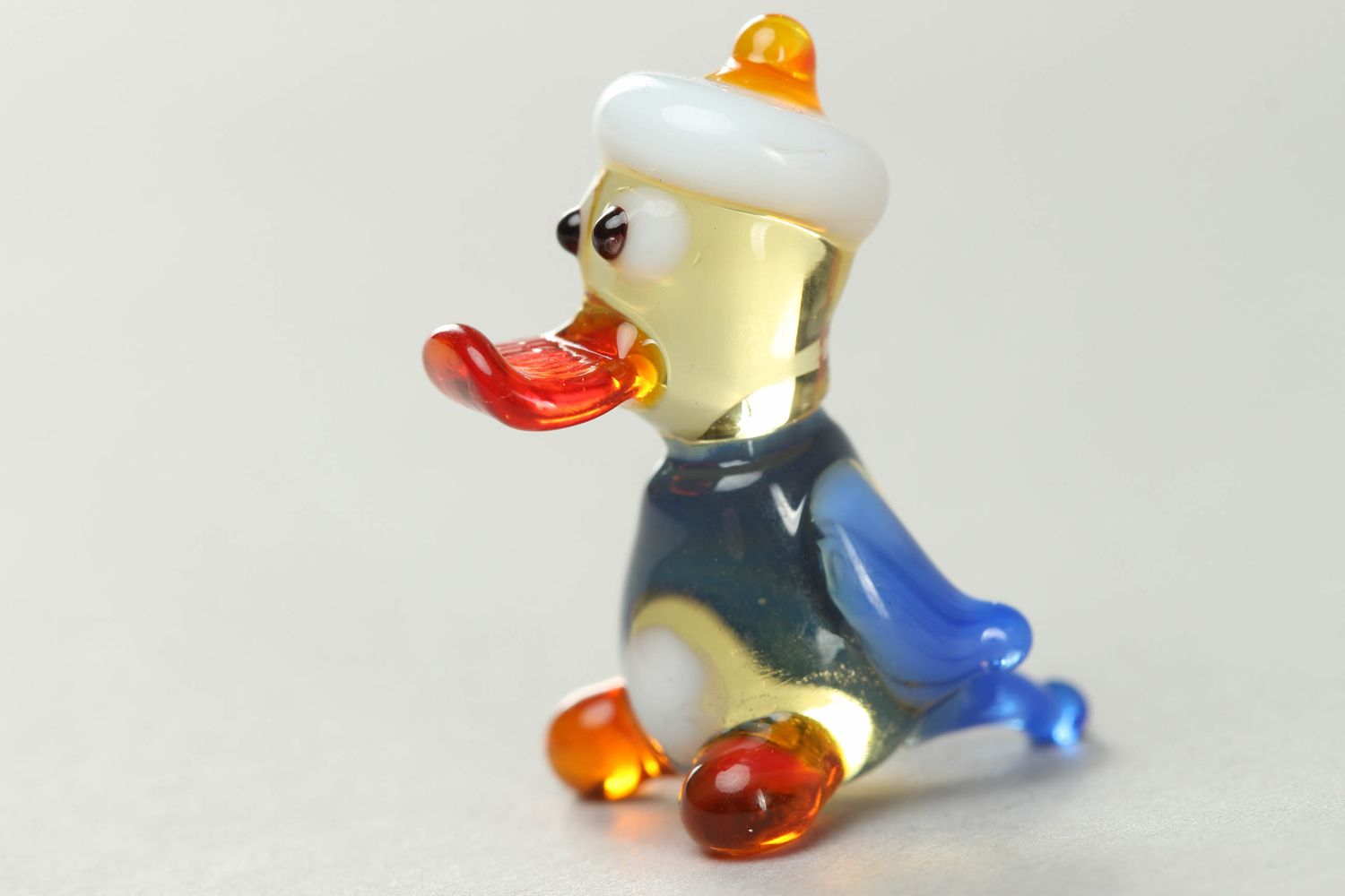 Lampwork glass figurine Duck photo 1