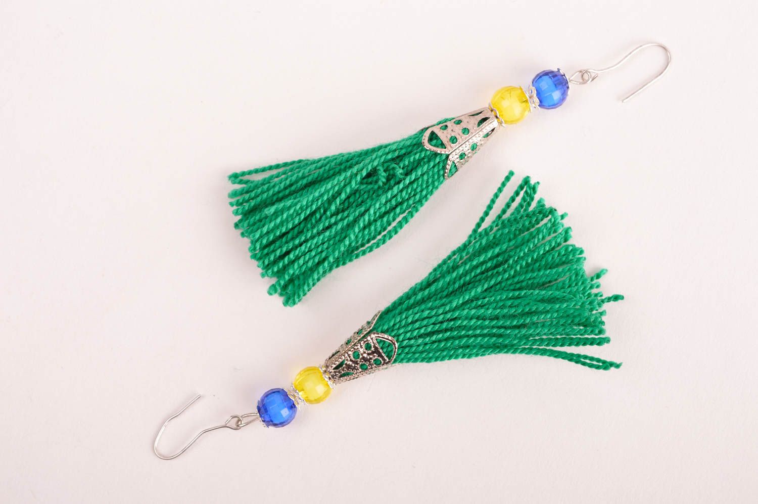 Handmade tassel earrings thread earrings textile jewelry designs gifts for her photo 5