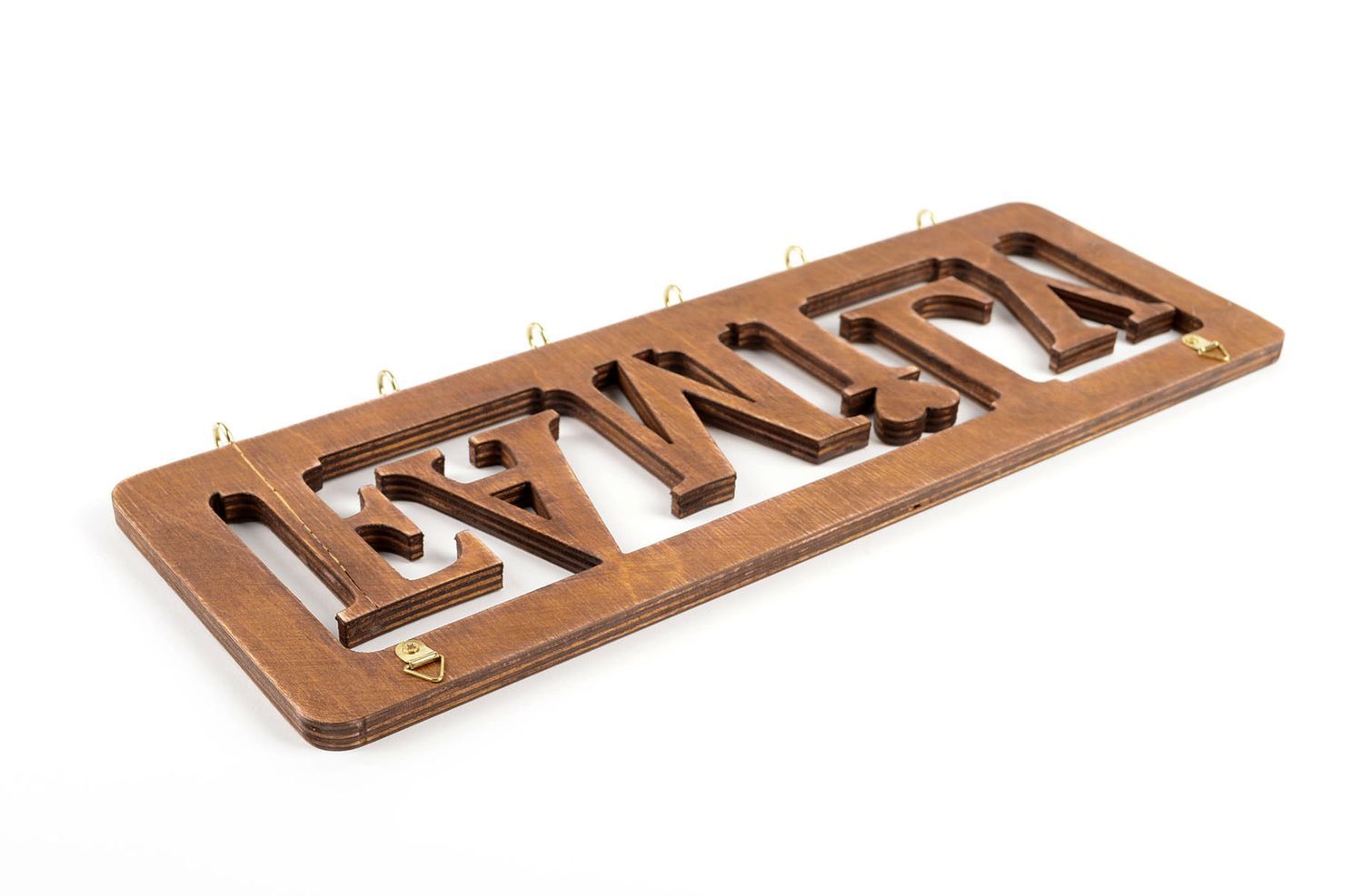 Handmade Deko Holz Regal Schlüsselhalter für die Wand Schlüssel Halter foto 2
