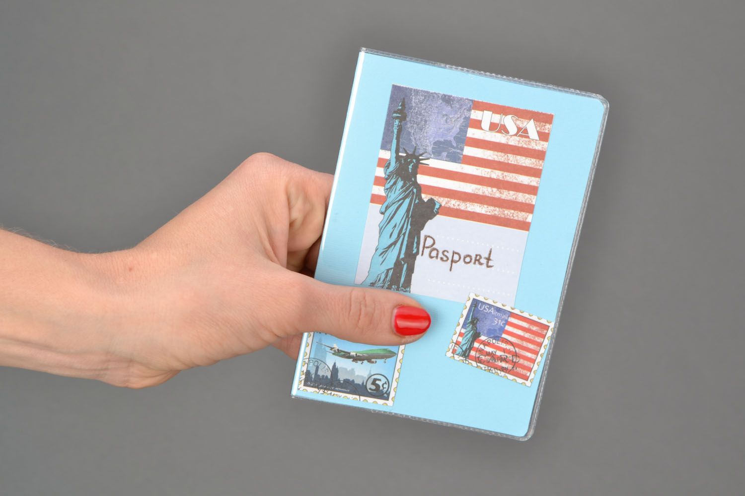 Scrapbooking passport cover Statue of Liberty photo 2