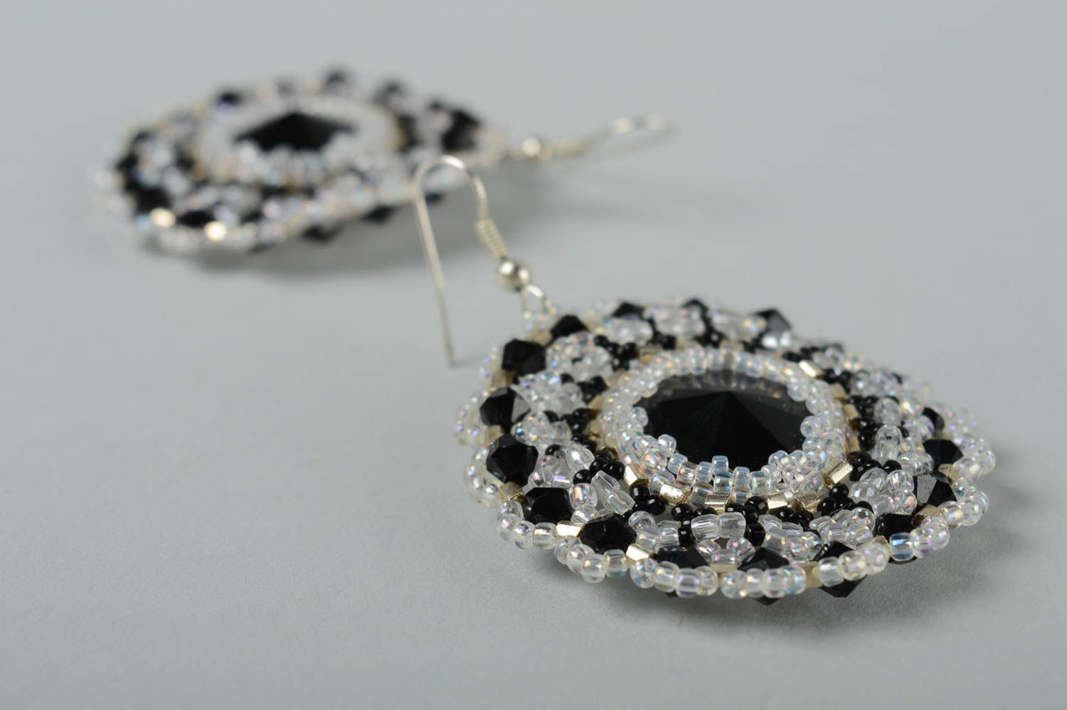 Handmade earrings beaded earrings fashion earrings with charms design jewelry photo 3