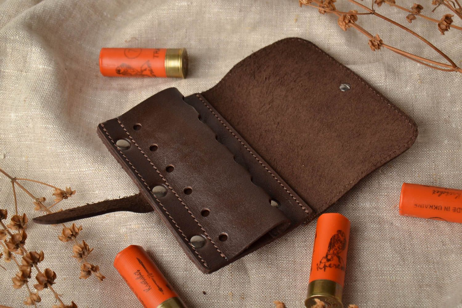 Genuine leather cartridge pouch photo 1