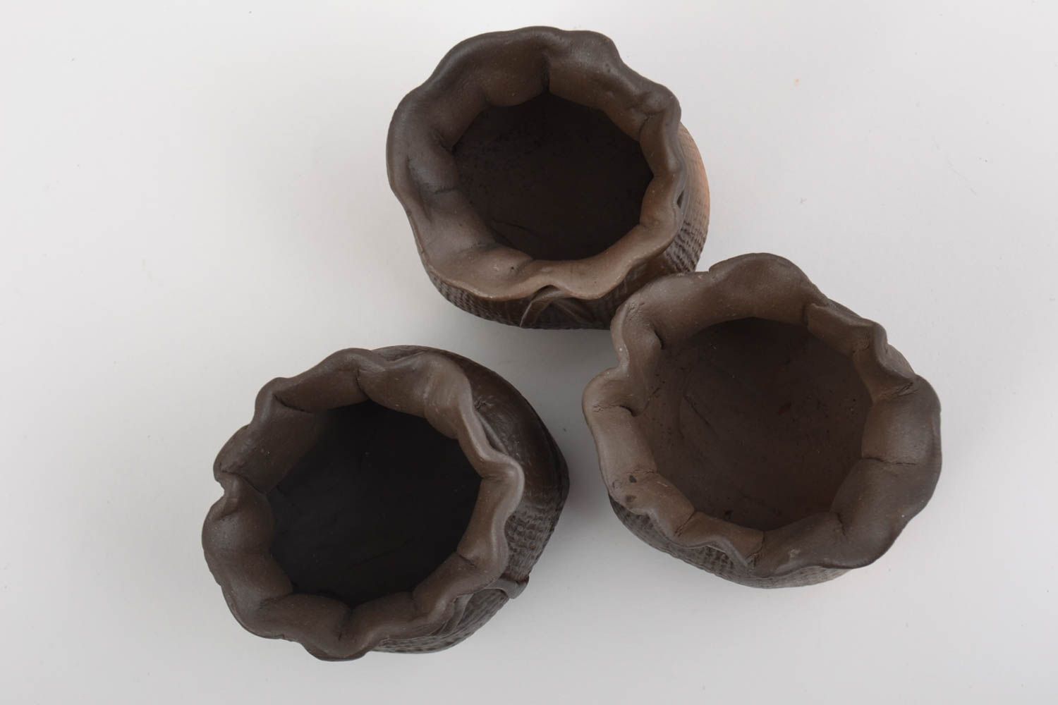 Set de pots à épices céramiques faits main noirs sacs 3 pièces 75 g design photo 2