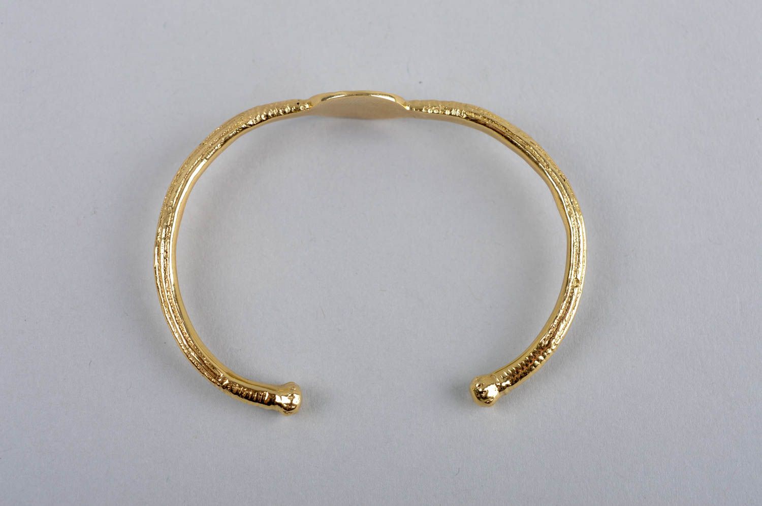 Unusual metal accessory handmade brass bracelet wrist designer bracelet photo 3