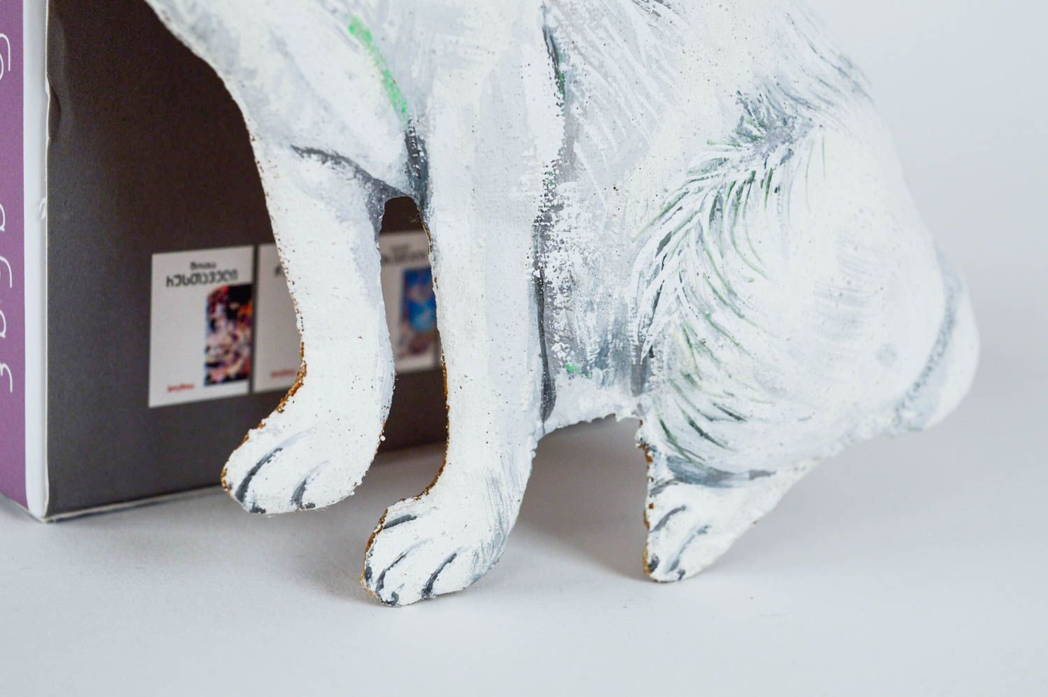 Interieur Kuscheltier Husky aus Stoff mit Schlaufe aromatisiert handmade foto 3