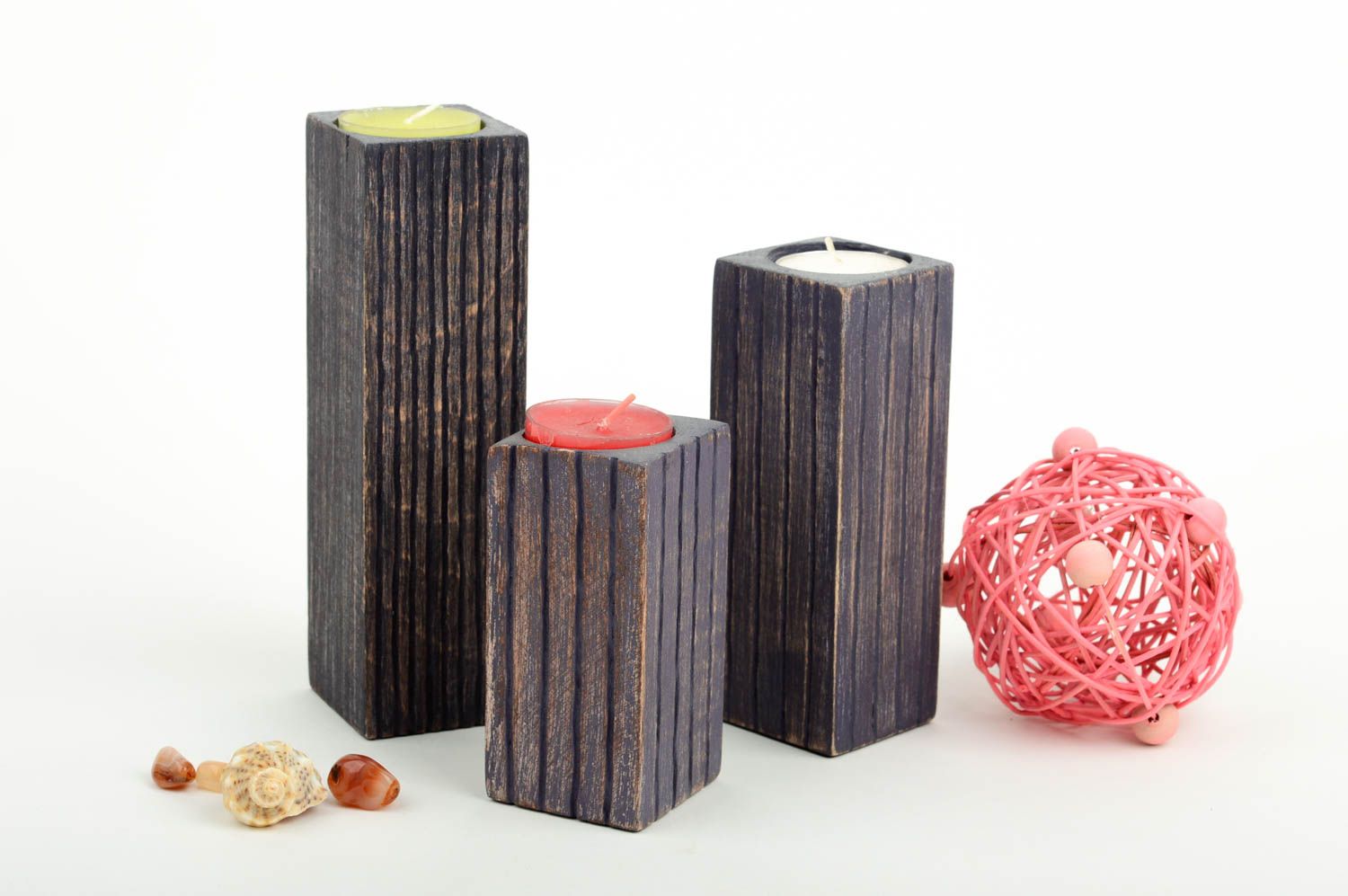 Handmade Deko Kerzenständer schöne Kerzenhalter Holz Dekoration Geschenk Idee foto 1