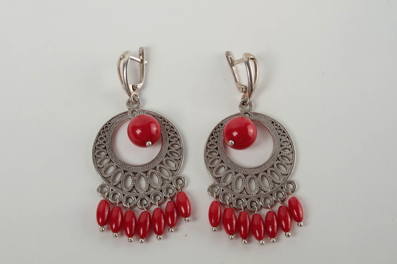 Handmade designer earrings beautiful elegant jewelry dangling earrings photo 2