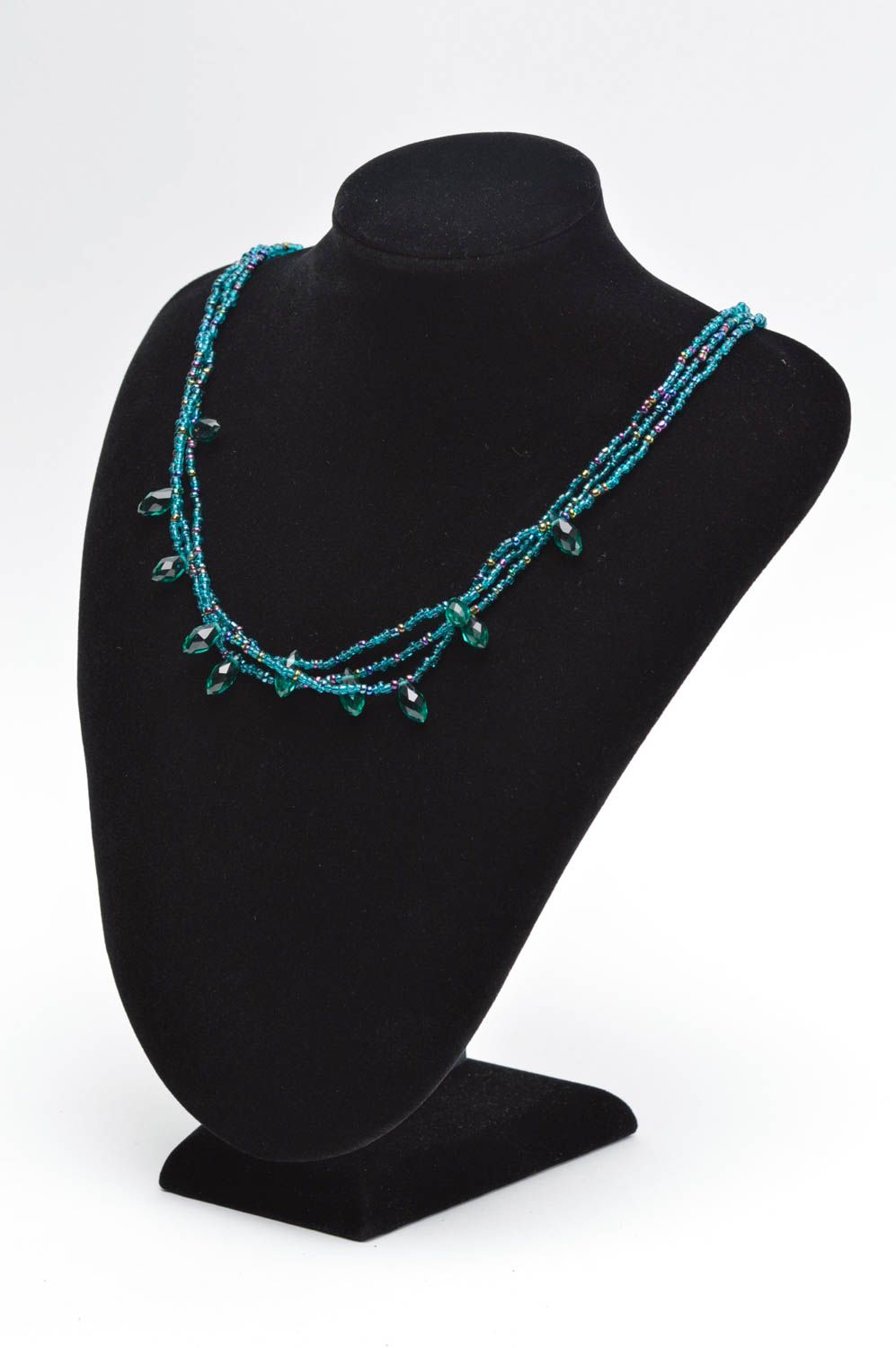 Handmade necklace designer jewelry beaded accessory gift ideas bead necklace photo 5