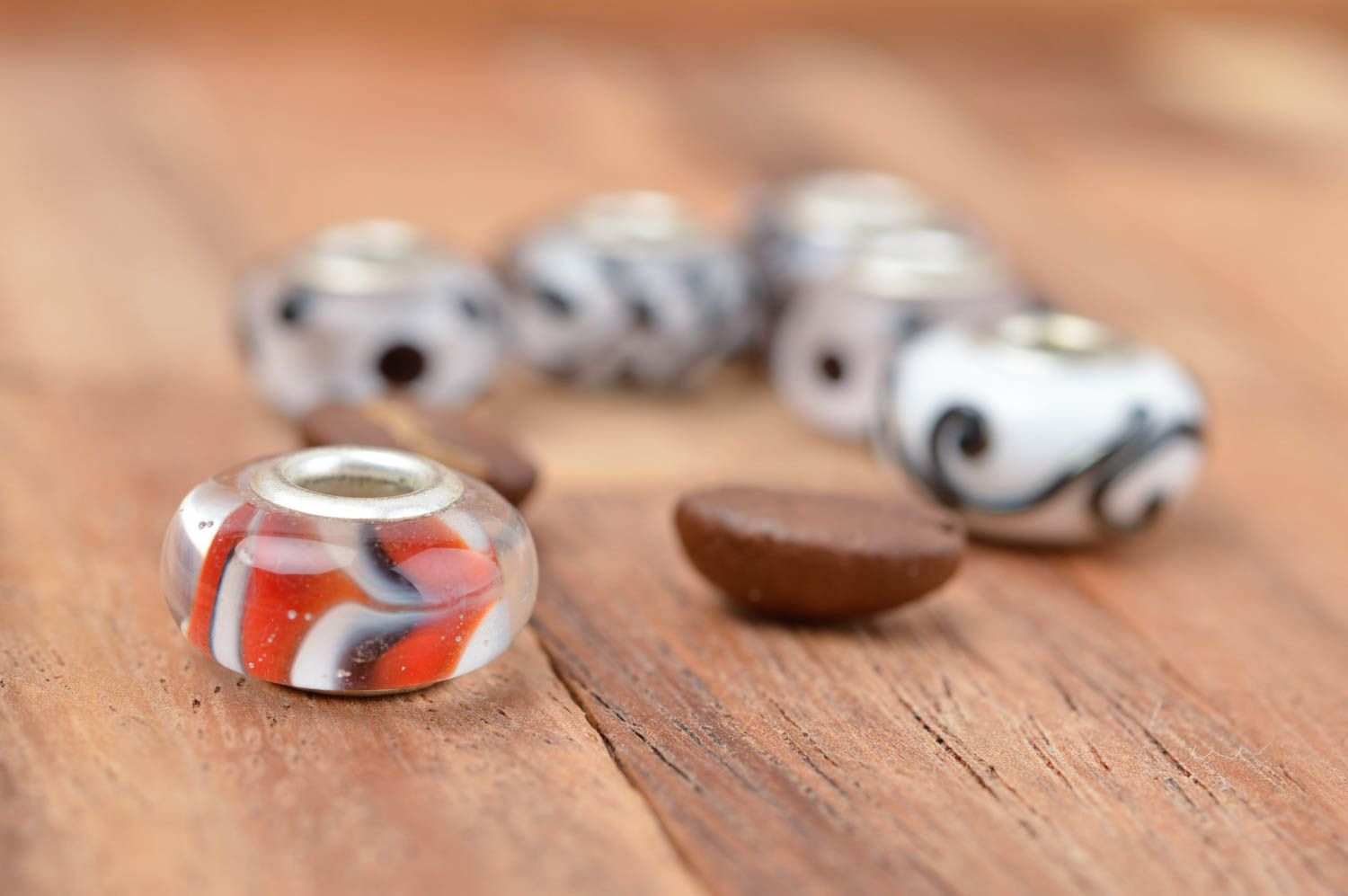 Beautiful handmade glass bead art materials jewelry making supplies small gifts photo 1