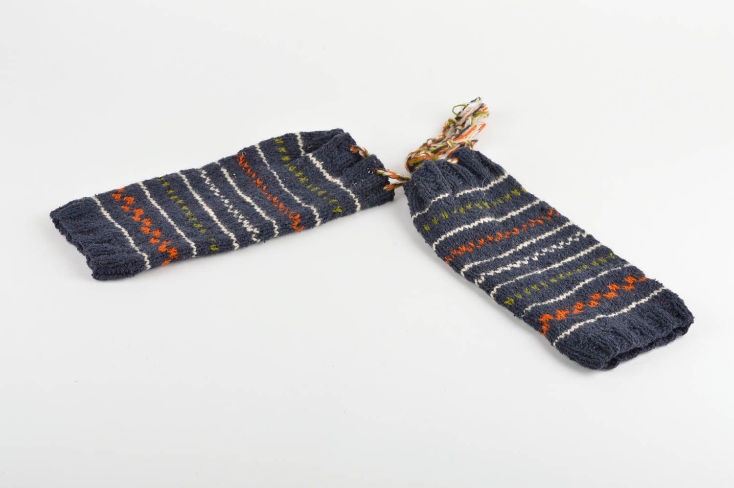 Polainas tejidas hechas a mano ropa de lana étnica accesorio para niña  foto 4