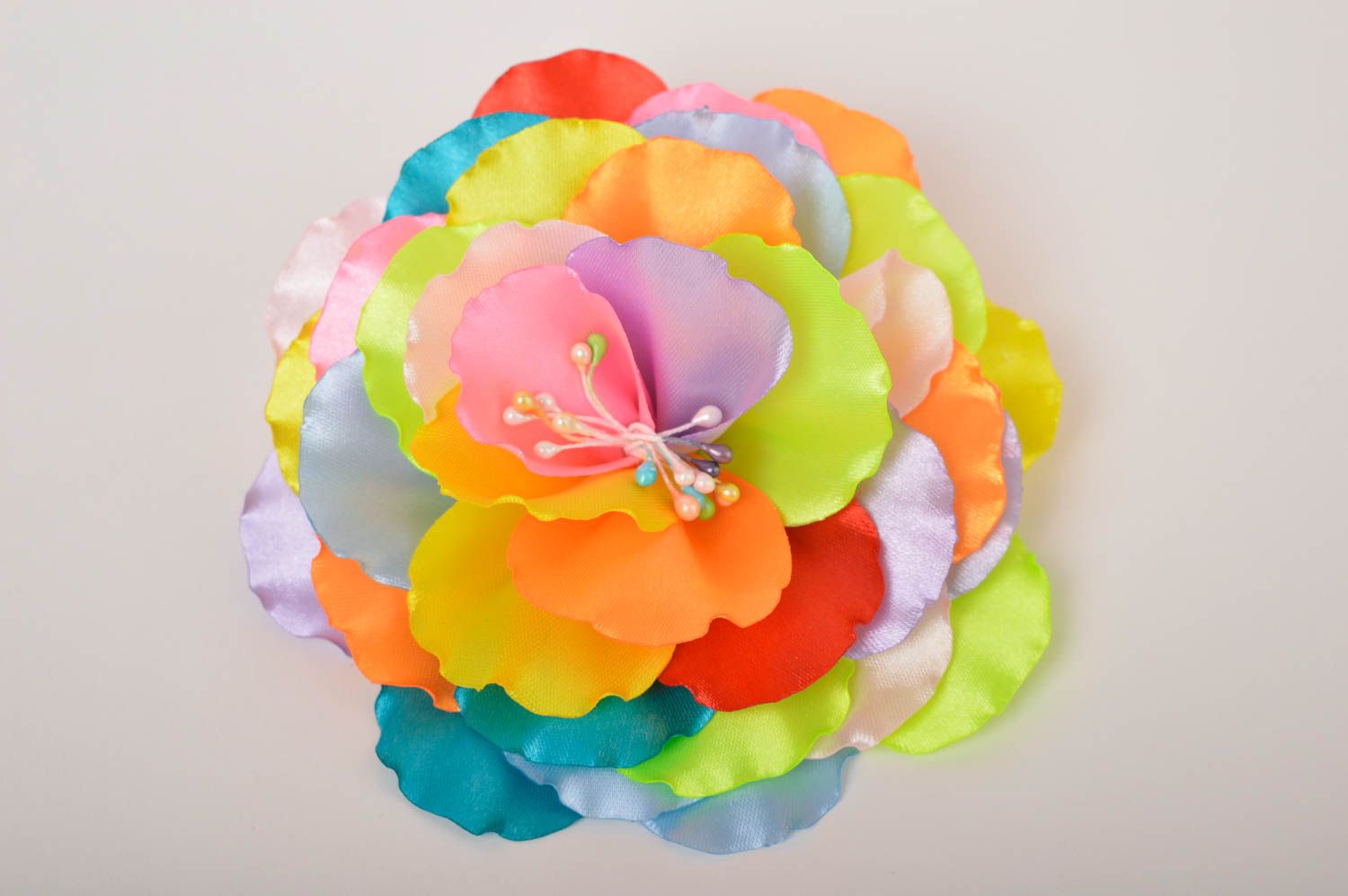 Handmade hair tie flower hair accessories flowers for hair gifts for girls photo 2