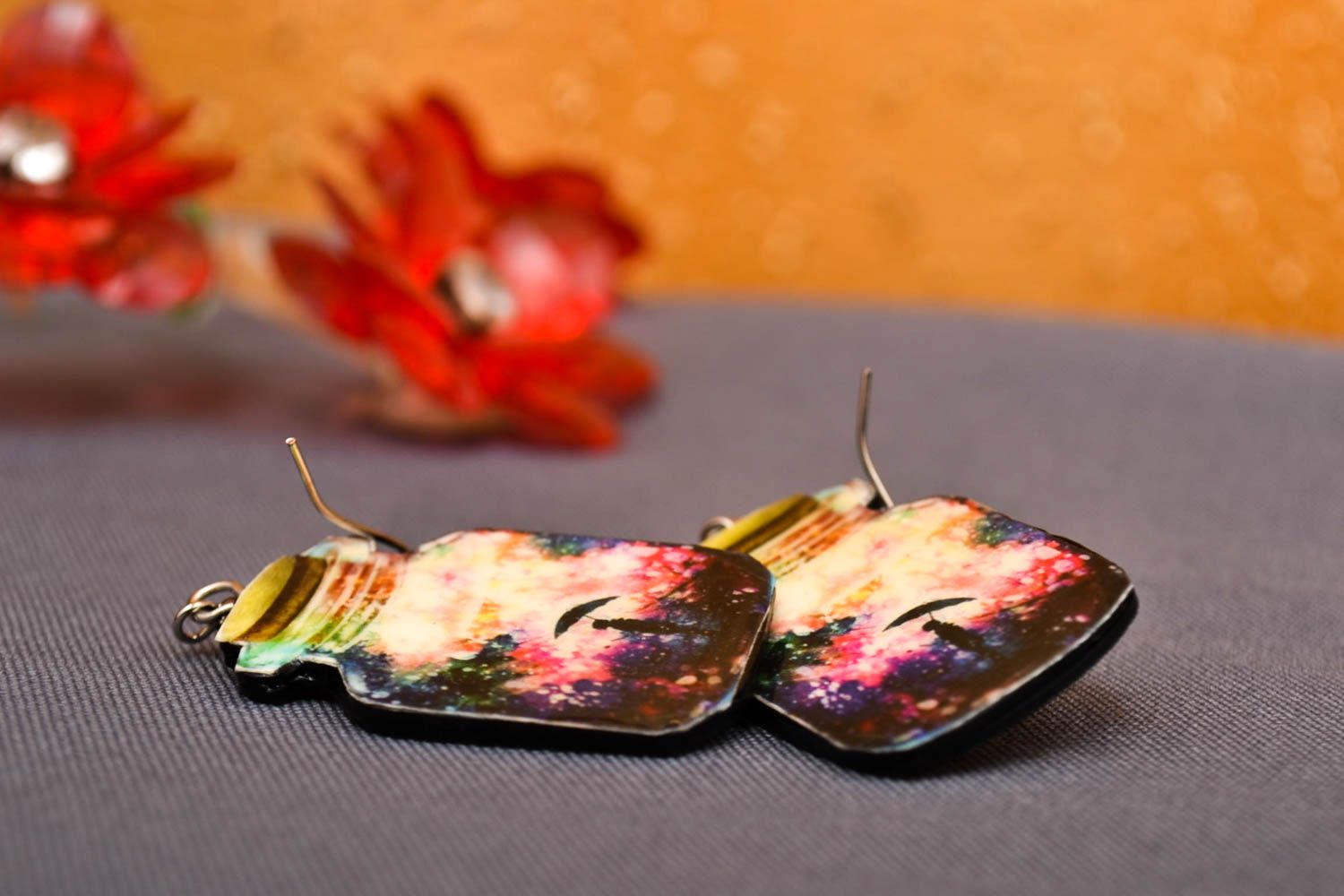 Handmade Ohrringe Schmuck Ohrhänger Ohrringe für Damen Accessoire für Frauen foto 1