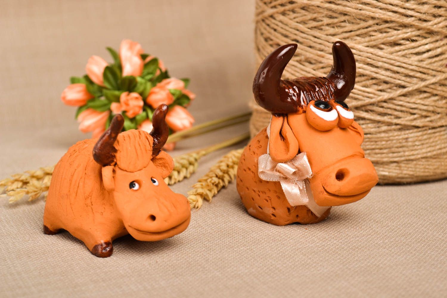 Handmade figurine designer statuette gift ideas decorative use only 2 items photo 1