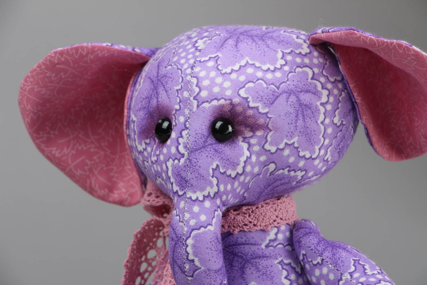 Soft interior toy Lavender elephant photo 2