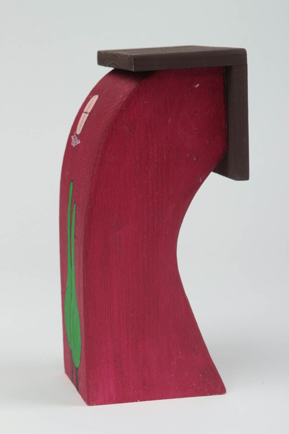 Figura de madera artesanal elemento decorativo decoración de interior Casita foto 3