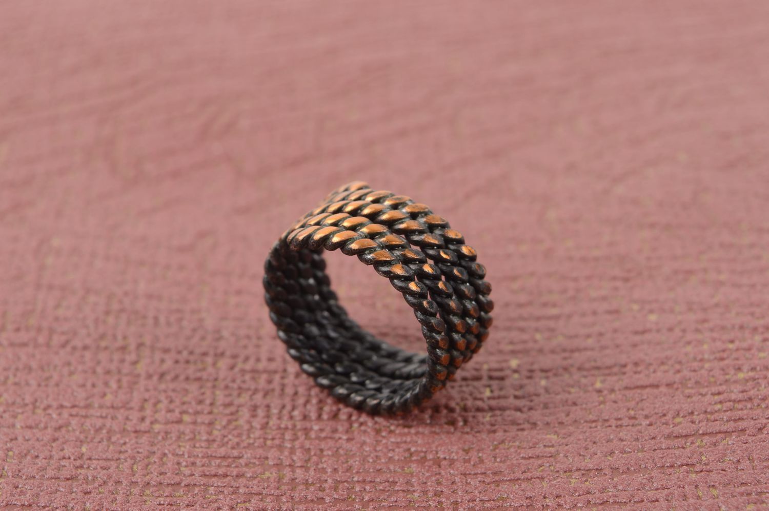 Красивое кольцо ручной работы изделие из меди необычное кольцо бижутерия фото 1