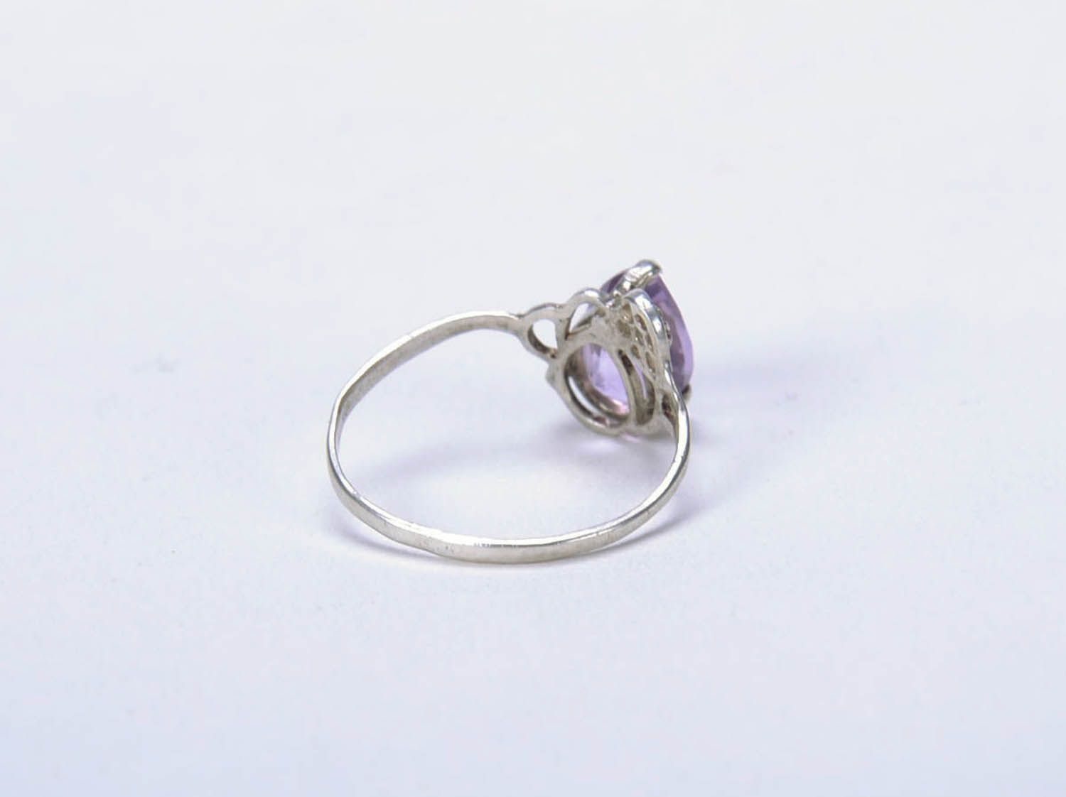 Silver ring with a stone photo 2