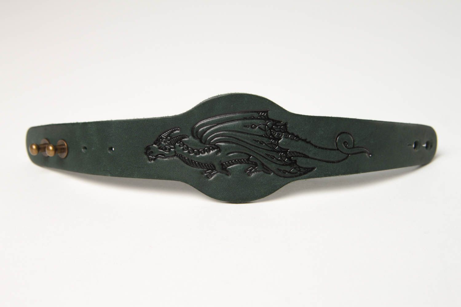 Unusual handmade leather bracelet leather goods unisex jewelry designs photo 4