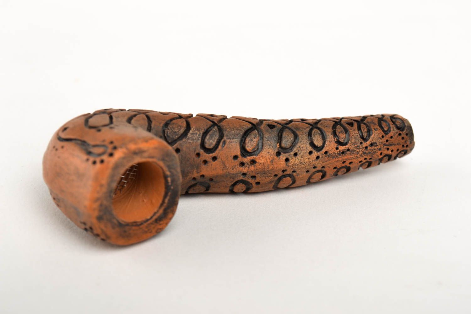 Handmade smoking pipe carved smoking accessories clay smoking pipe gift for man photo 2