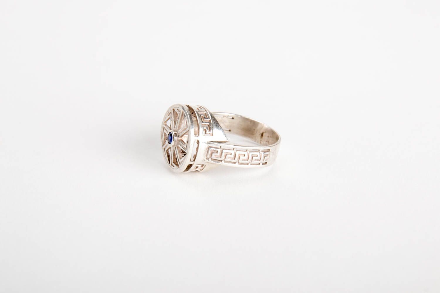 Handmade designer ring unusual ring for men stylish silver accessory gift photo 2