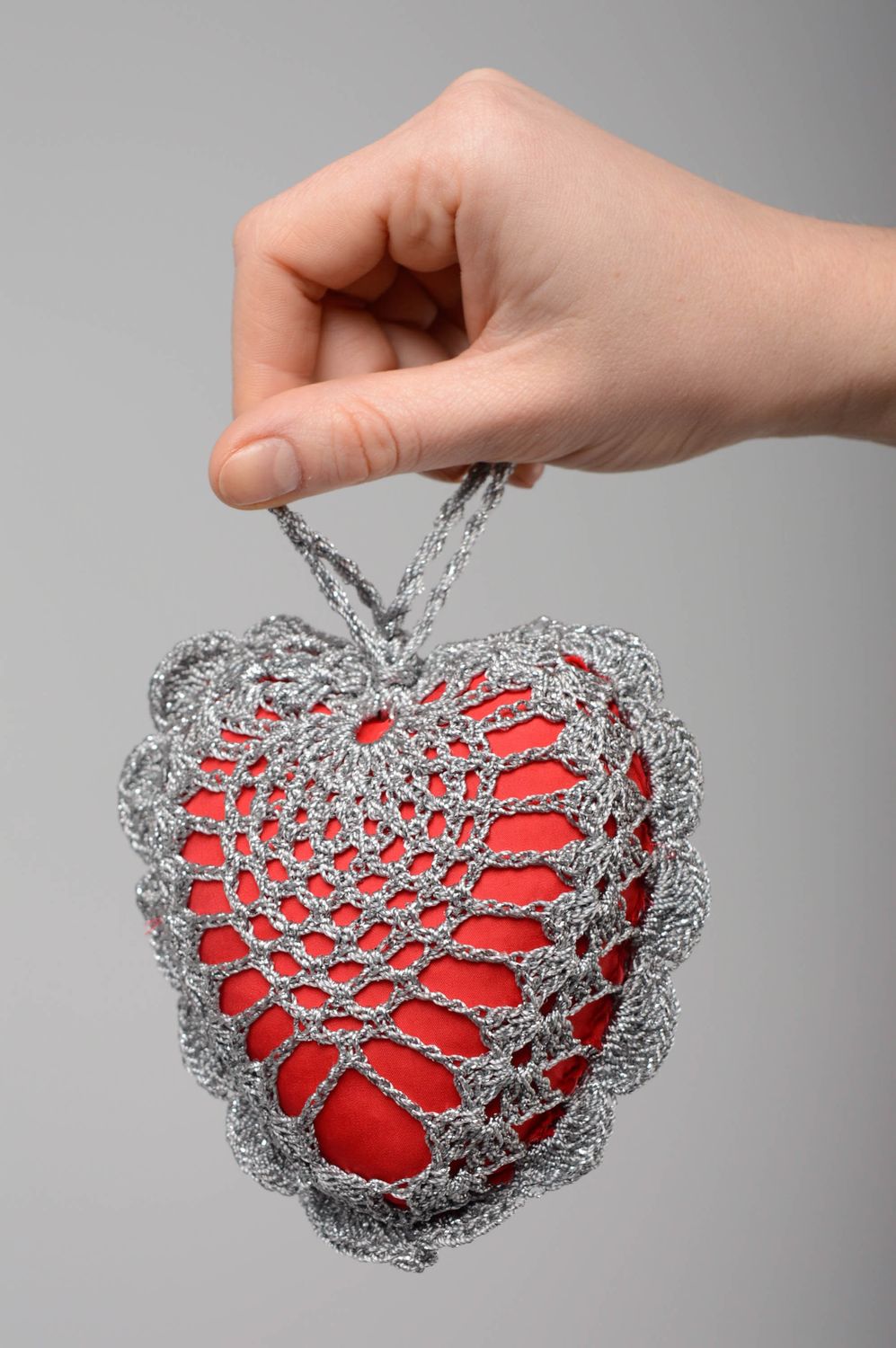 Crochet interior pendant heart photo 4