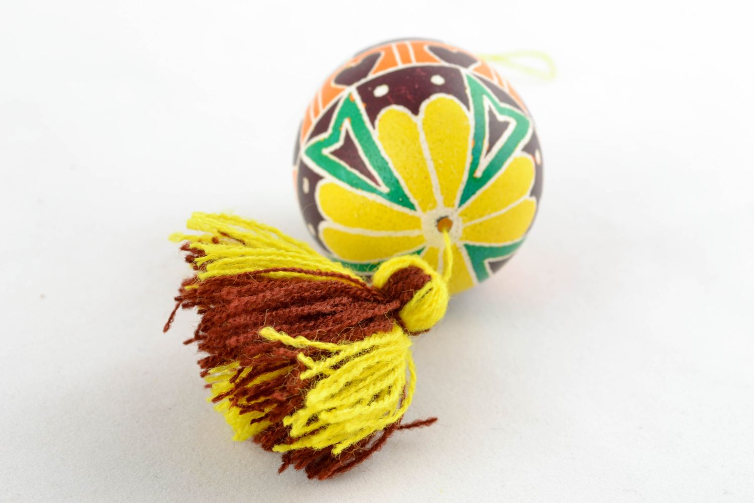 Suspension décorative œuf de Pâques peint faite main photo 3