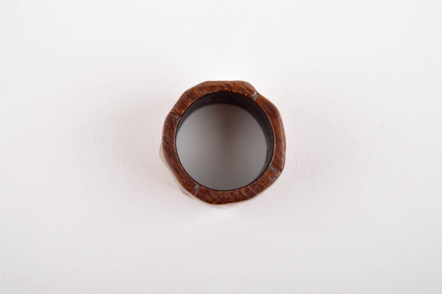 Авторское кольцо ручной работы стильное кольцо из дерева украшение из дерева фото 4
