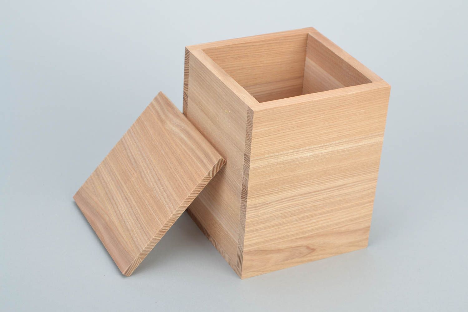 Handmade rectangular ash wood box craft blank for decoupage or painting photo 5