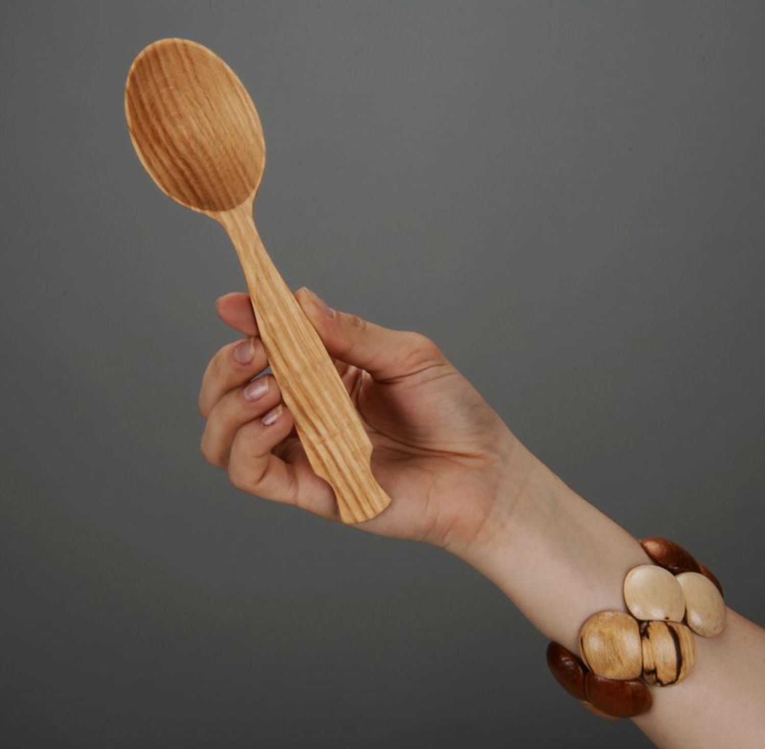 Handmade wooden spoon eco friendly tableware large wooden spoon kitchen decor photo 5