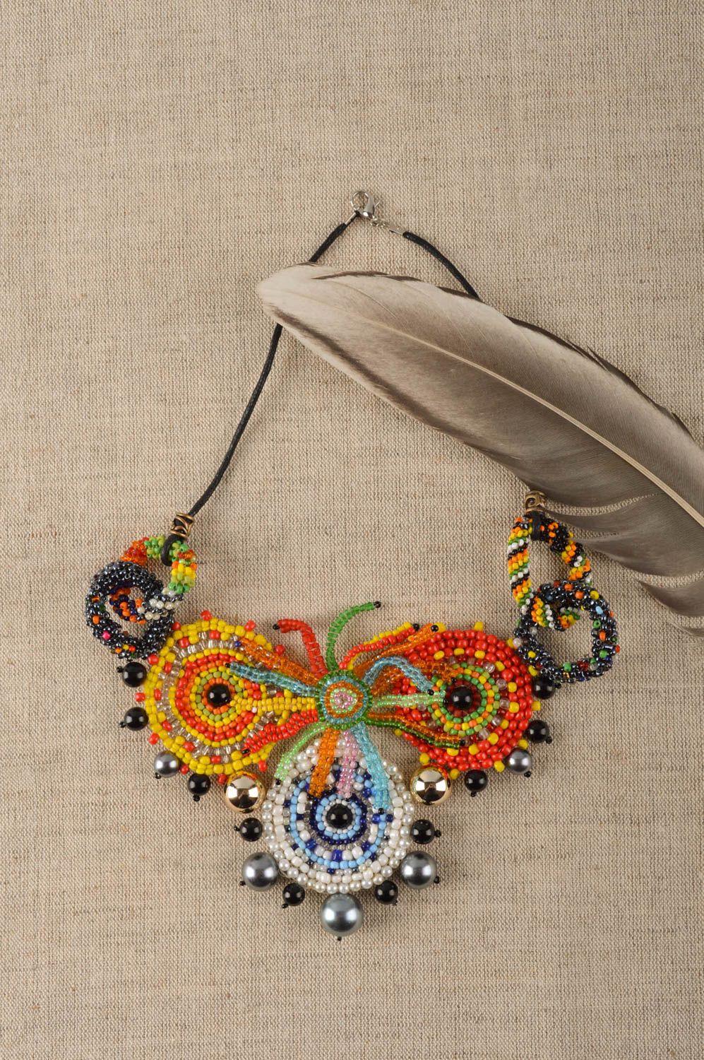 Beaded handmade necklace designer beautiful necklace stylish accessory photo 1