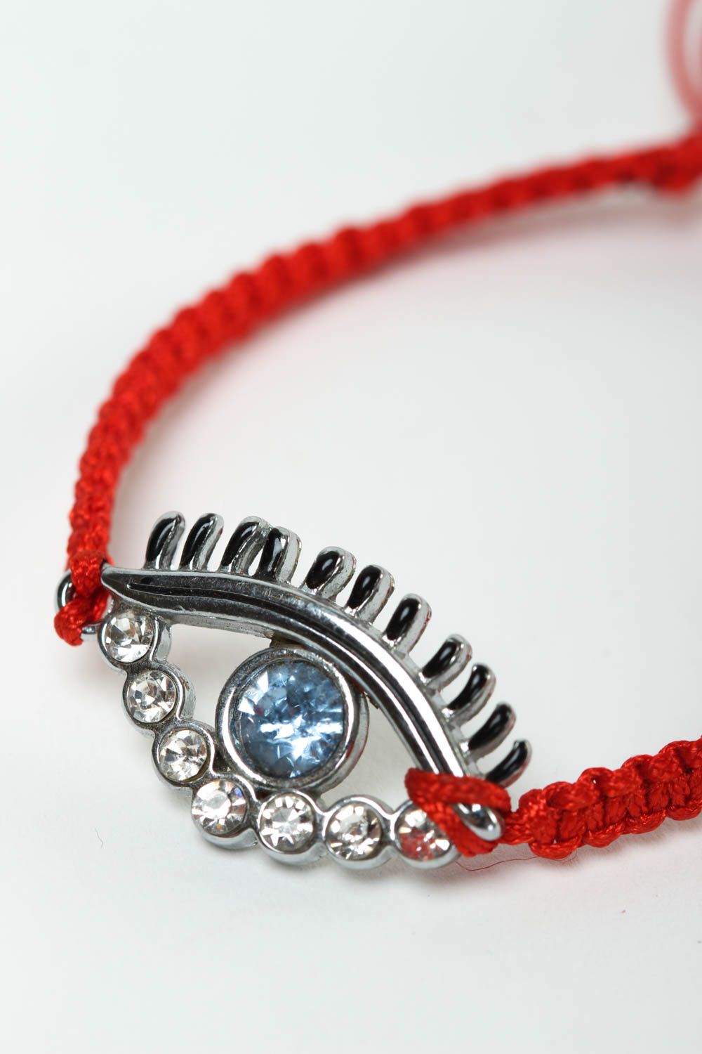 Damen Armband handmade Mode Accessoire geflochtenes Armband in Rot modisch foto 3