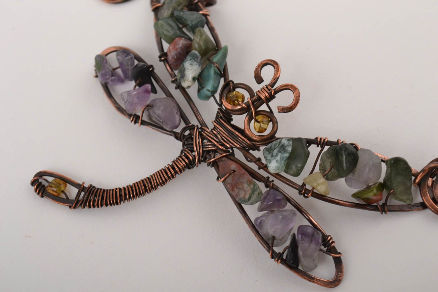 Handmade pendant unusual accessory gift ideas neck accessory stone pendant photo 2