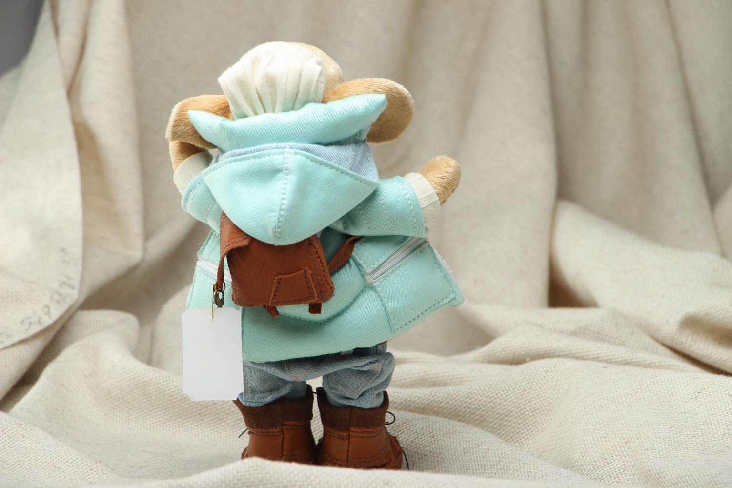 Designer soft toy Lamb with Backpack photo 3