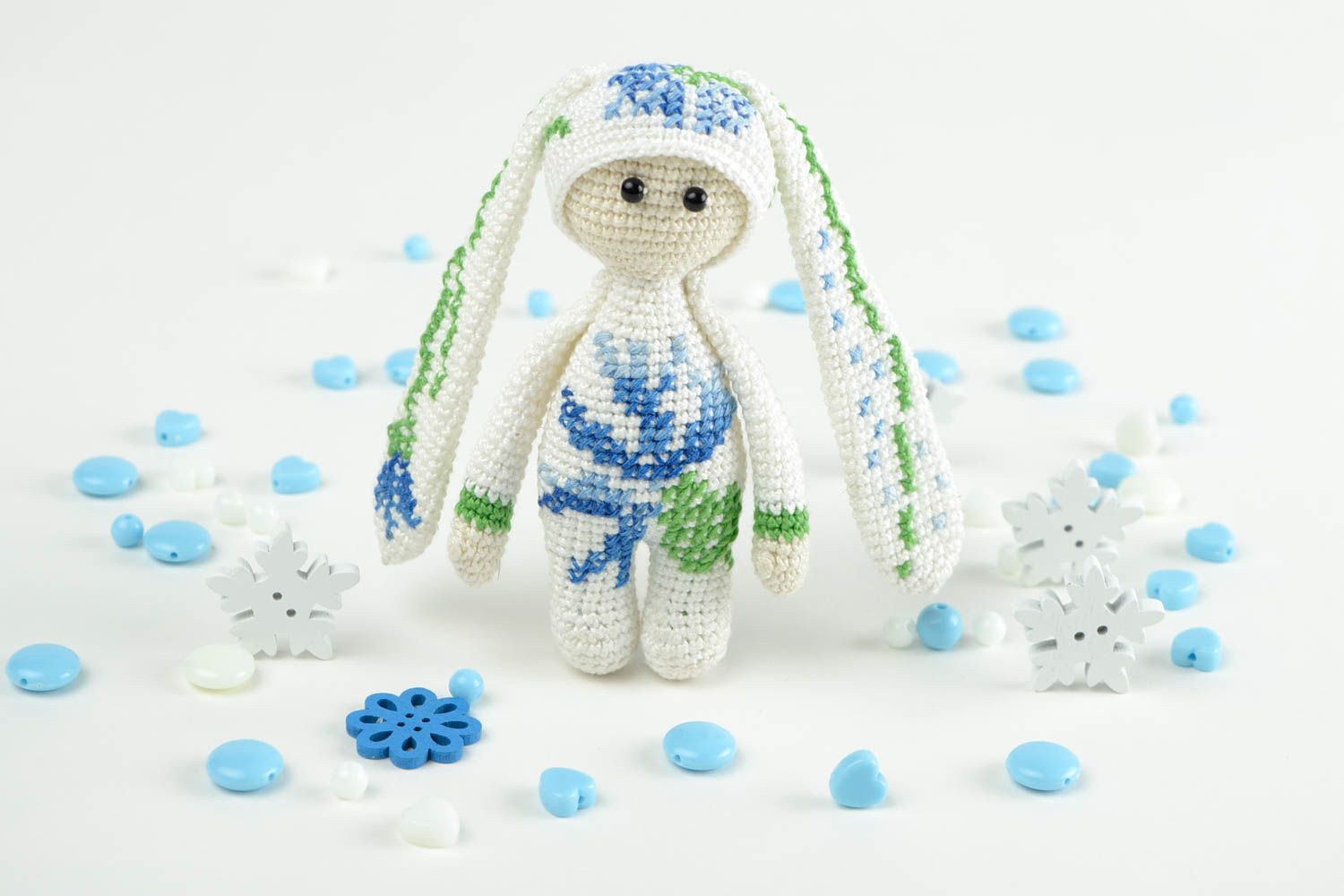 Handmade designer soft toy crocheted stylish accessory beautiful crocheted toy photo 1