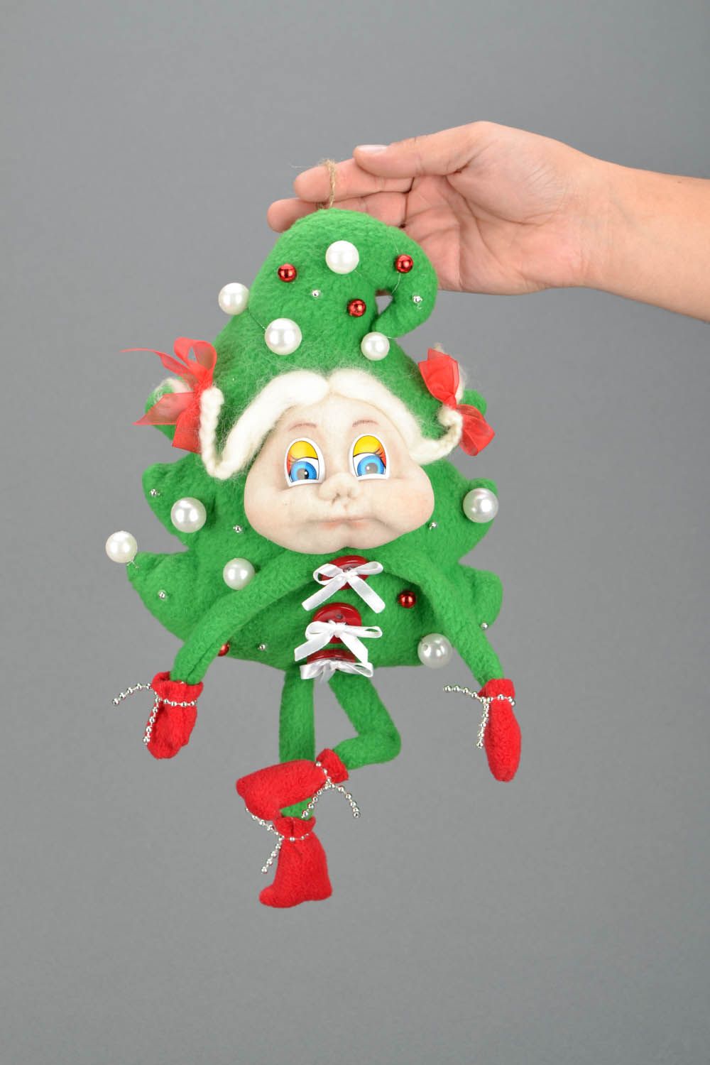 Handmade stuffed toy Christmas Tree Girl photo 2
