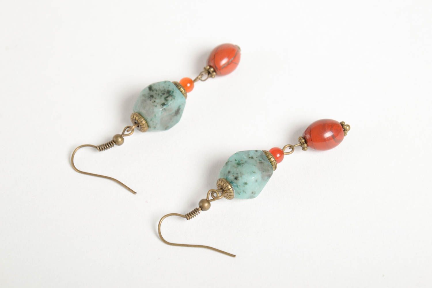 Handmade dangling earrings elegant designer earrings natural stone jewelry photo 4