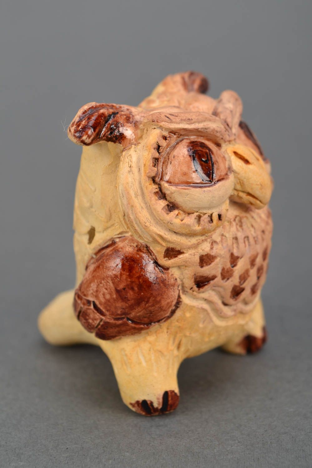 Ceramic whistle Owl photo 3
