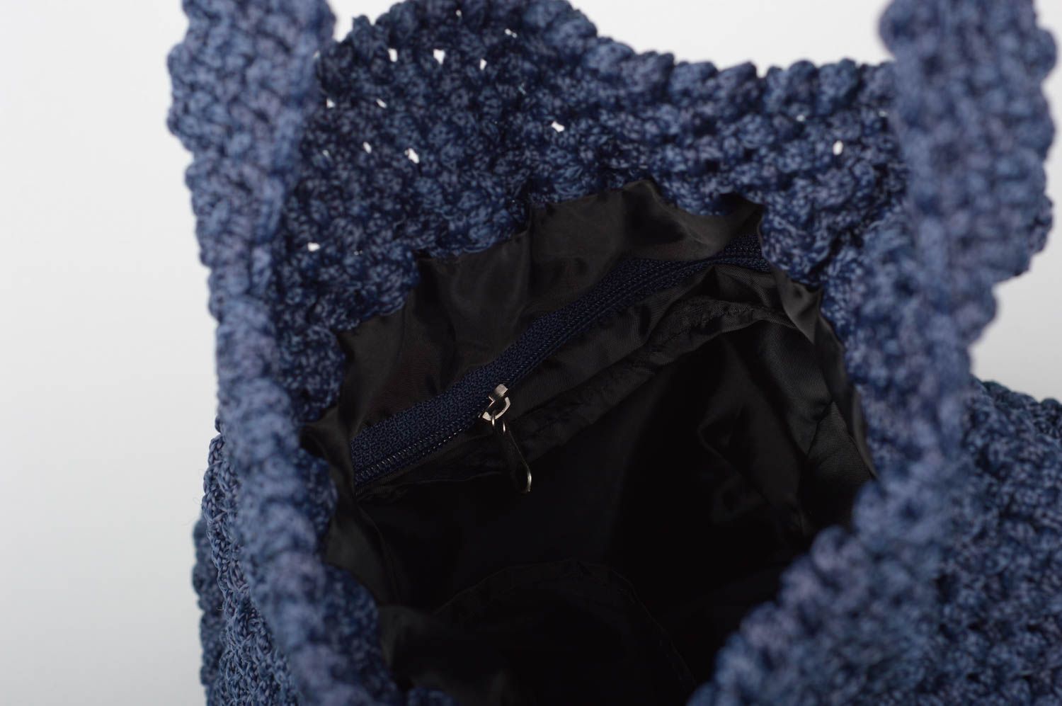 Damen Umhängetasche Designer Tasche Mode Accessoire Tasche handgemacht blau foto 3