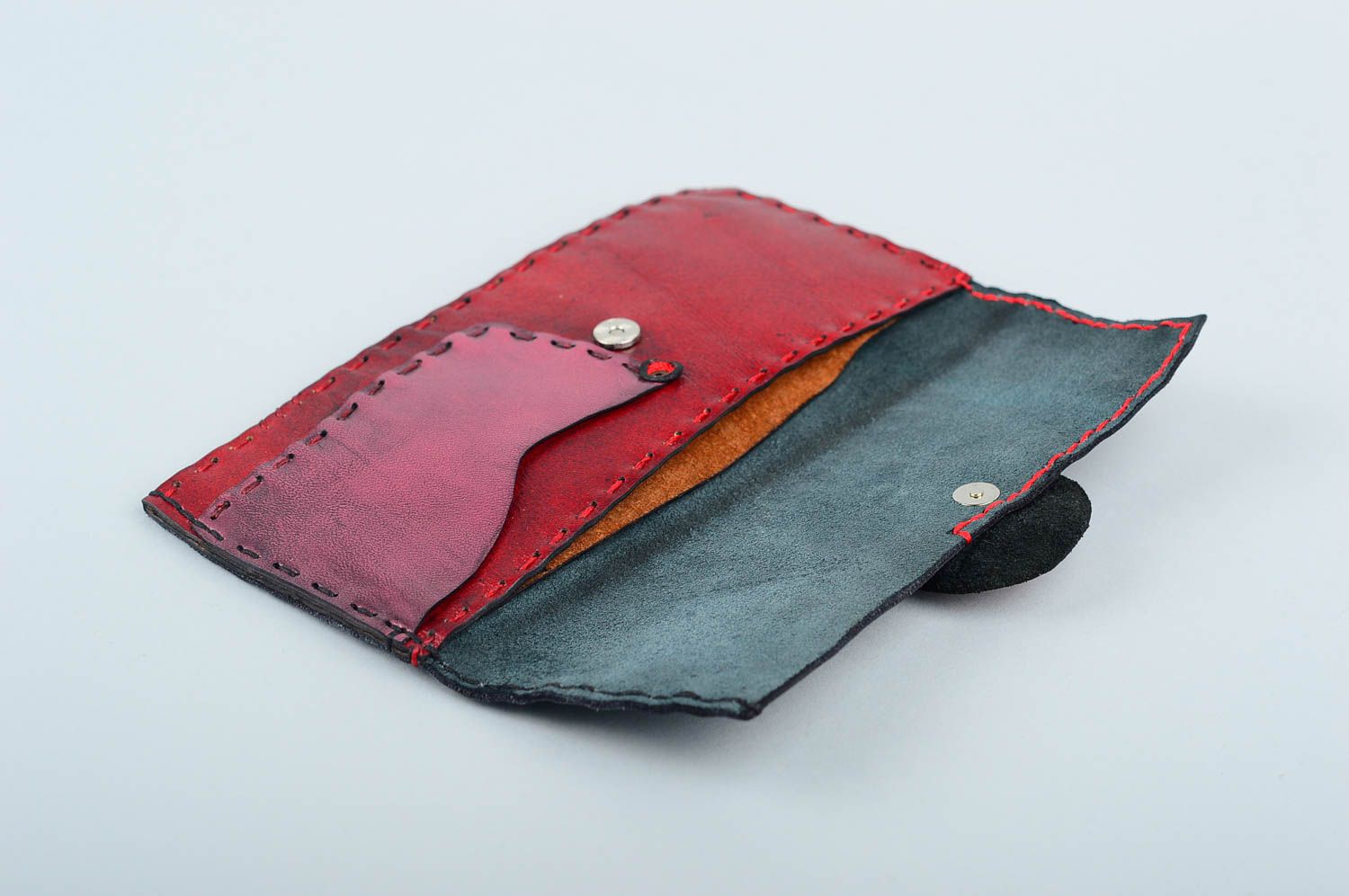 Handmade wallet bright leather accessory wallet made of leather design wallet photo 4