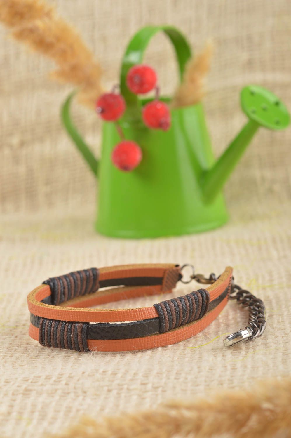 Handmade genuine leather bracelet wrist bracelet designs fashion trends photo 1