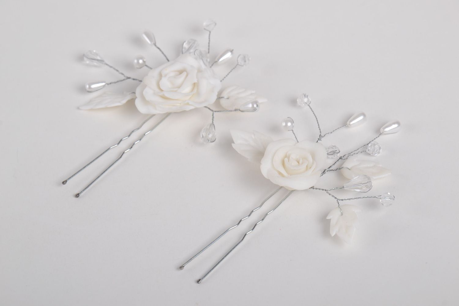 Horquillas artesanales hermosas accesorios de moda para boda regalo para mujer foto 3
